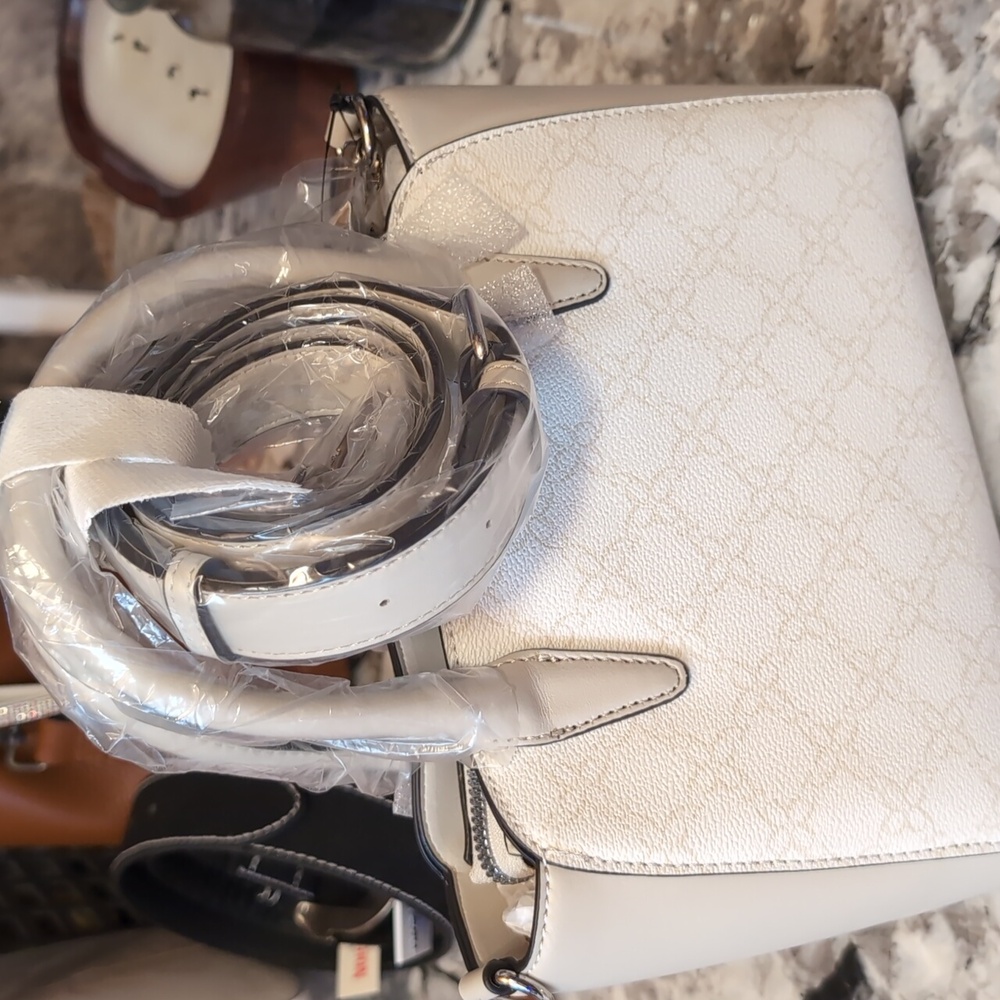 Nine West White and Black Satchel - Picture 9 of 9